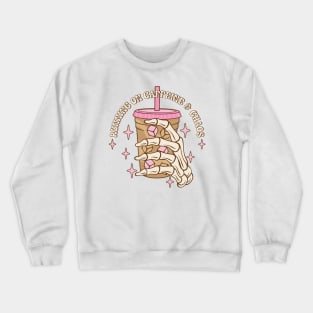 Running On Caffeine & Chaos Iced Coffee Crewneck Sweatshirt